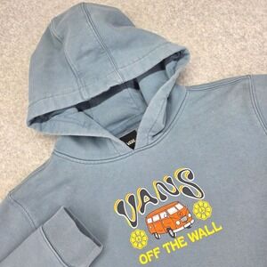 Vans Graphic Hoodie Kids XL Blue Off The Wall‎ Van VW Bus Exploring The World